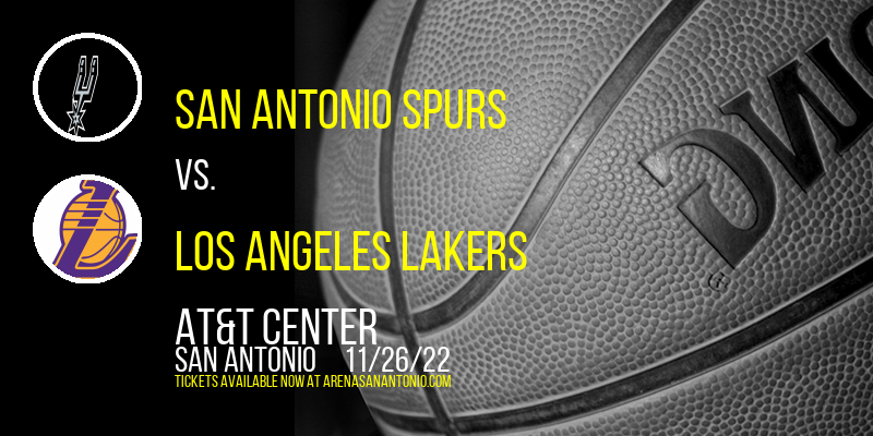 San Antonio Spurs vs. Los Angeles Lakers at AT&T Center tickets San Antonio Spurs vs. Los Angeles Lakers at AT&T Center