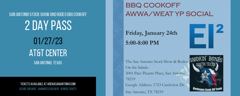 San Antonio Stock Show and Rodeo BBQ Cookoff - 2 Day Pass at AT&T Center tickets San Antonio Stock Show and Rodeo BBQ Cookoff - 2 Day Pass at AT&T Center